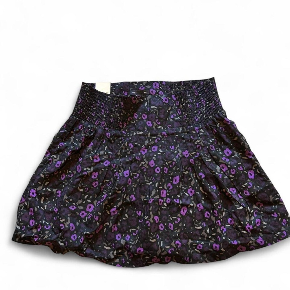 NEW Gap artsy dots black/purple/gray skirt